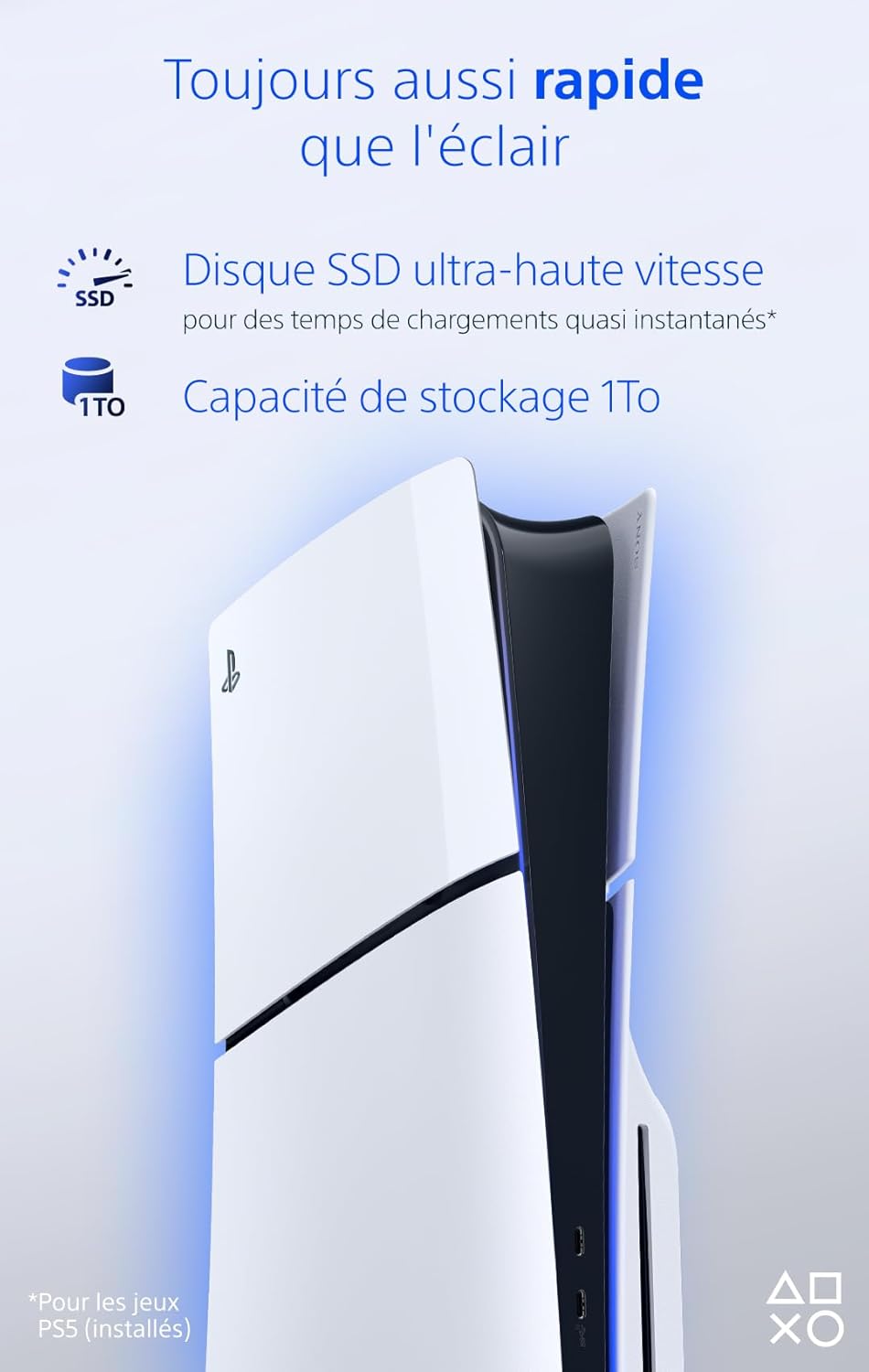 Sony, 5 Édition Standard, PS5 Avec 1 Manette Sans Fil Dualsense, Couleur : Blanche