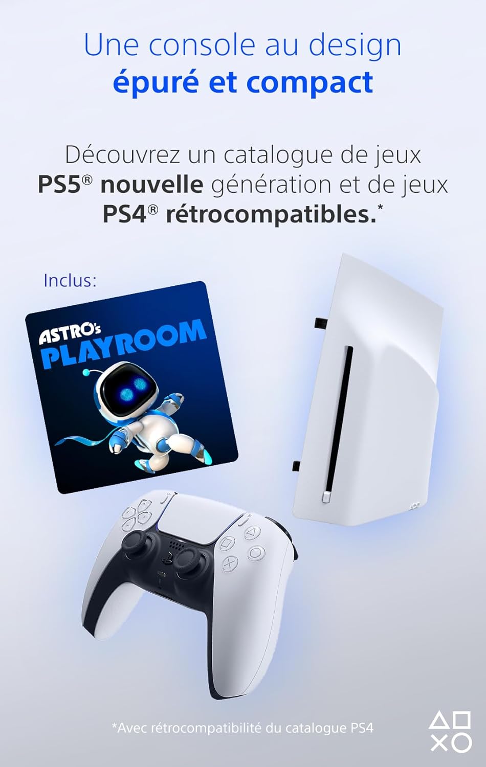 Sony, 5 Édition Standard, PS5 Avec 1 Manette Sans Fil Dualsense, Couleur : Blanche