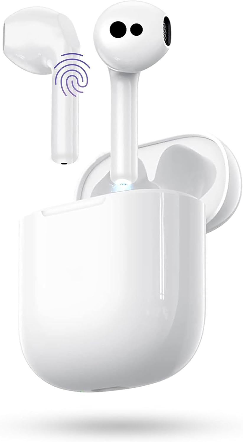 Ecouteurs Bluetooth Sans Fil, Oreillette Bluetooth 5.3 Ecouteurs Avec 4 ENC Réduction Mic, 50H Récréation Hi-Fi Son Stéréo Écouteurs, IP7 Etanche Contrôle Tactile Casque Pour Iphone Android Galaxy