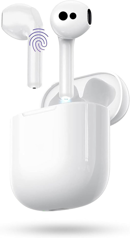 Ecouteurs Bluetooth Sans Fil, Oreillette Bluetooth 5.3 Ecouteurs Avec 4 ENC Réduction Mic, 50H Récréation Hi-Fi Son Stéréo Écouteurs, IP7 Etanche Contrôle Tactile Casque Pour Iphone Android Galaxy