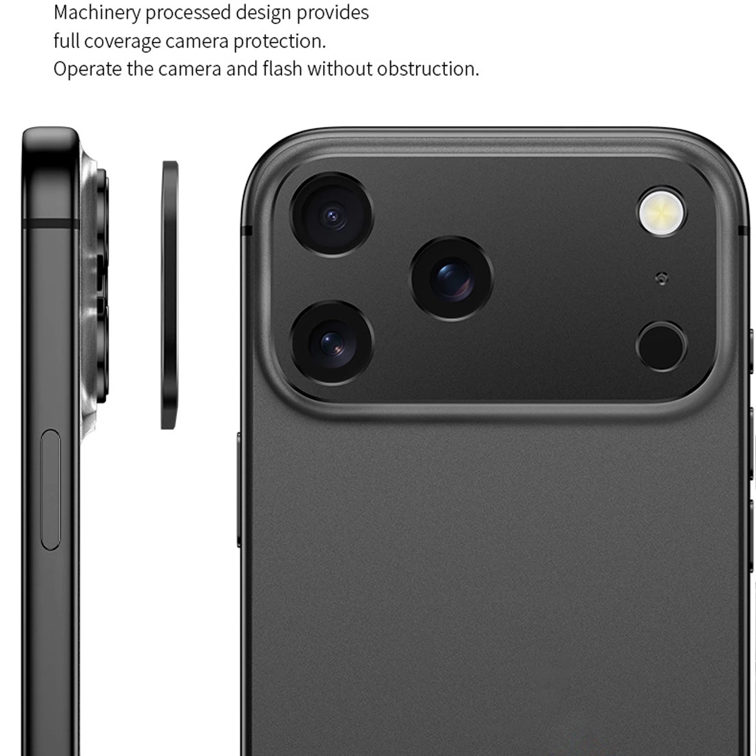 Housse d'objectif d'appareil photo en alliage d'aluminium en métal pour Iphone 17/17 Pro/17 Air/17 Promax Dureté Anti-rayures Autocollants d'appareil photo antichoc