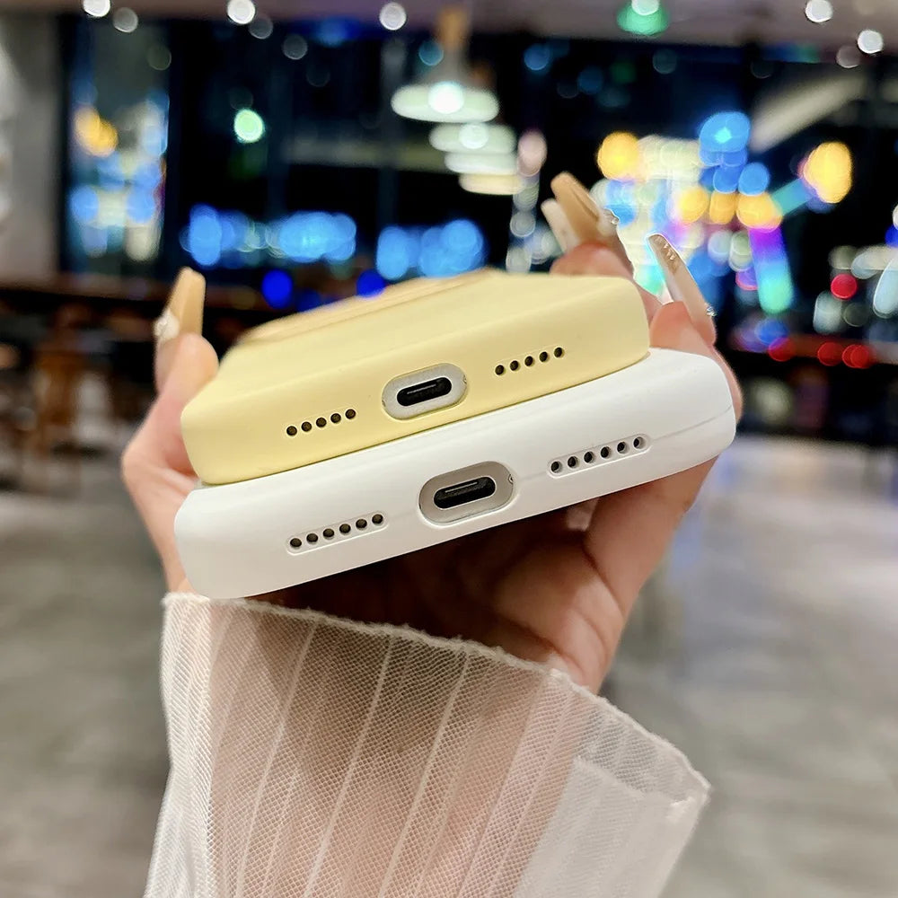 Pour Magsafe Coque en Silicone Liquide pour iPhone 17 Pro Max 15 16 Pro Max 17 Air Ripple Water Microfibre Doublure Magnétique