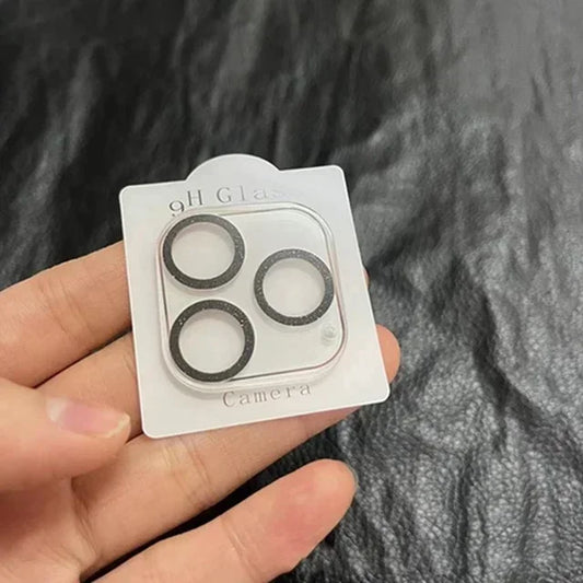 Étui de protection d'objectif d'appareil photo transparent Bling Glitter Diamond pour Iphone 15 14 13 12 17 16 Pro Max Mini plus 16Pro 15Pro 16Promax