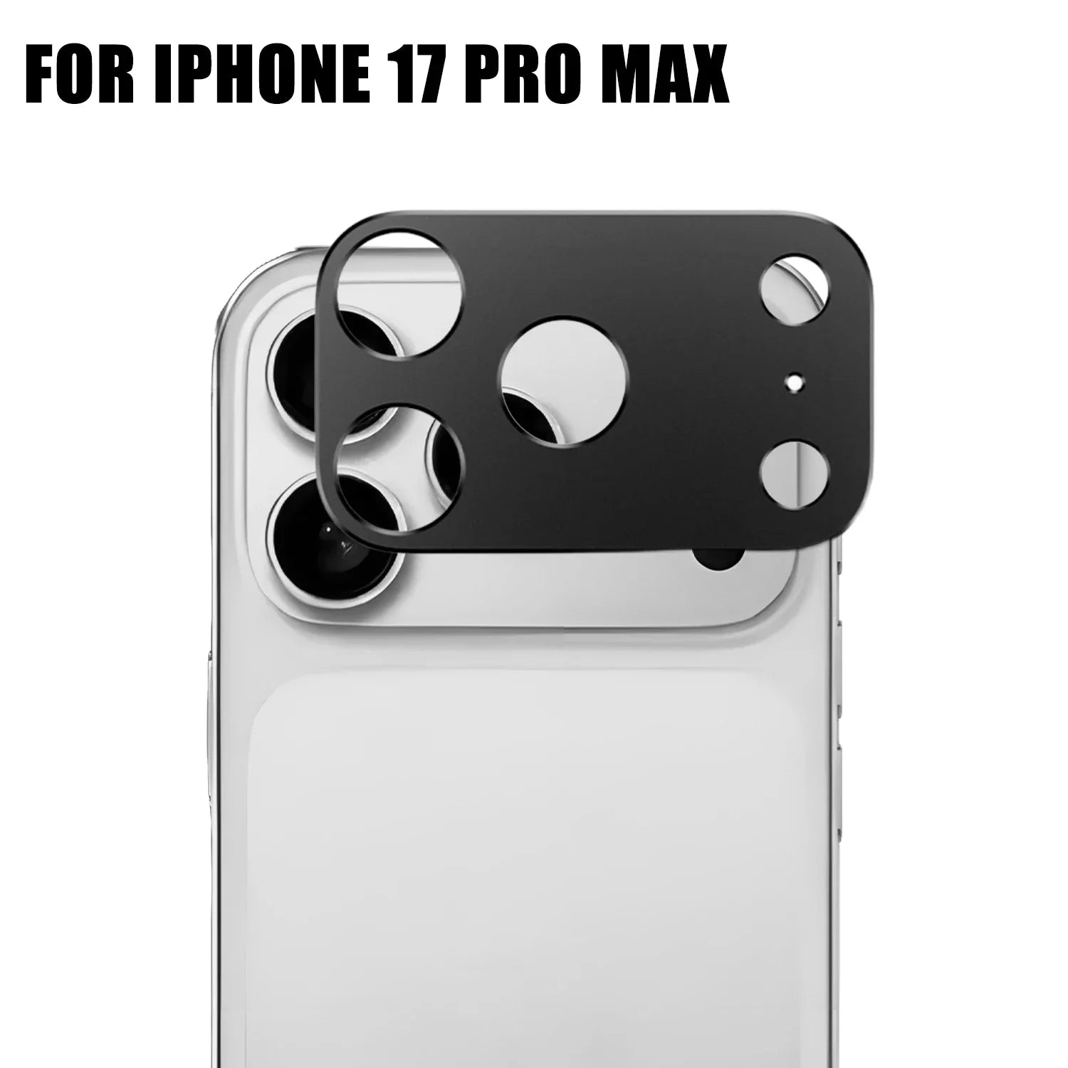 Housse d'objectif d'appareil photo en alliage d'aluminium en métal pour Iphone 17/17 Pro/17 Air/17 Promax Dureté Anti-rayures Autocollants d'appareil photo antichoc