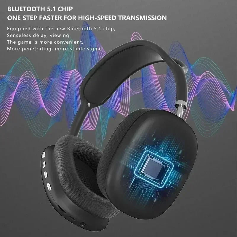 P9/P9 Pro Wireless Bluetooth 5.1 Game Headphone Headset with Mic Hifi Sound Earphone for Android Ios Sports Gaming Headphones