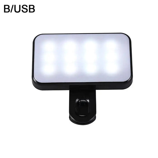 Pocket LED Selfie Light for Iphone Ipad Mobile Phone Laptop Clip Flash Fill Video Photo Ringlight Photography Lamp