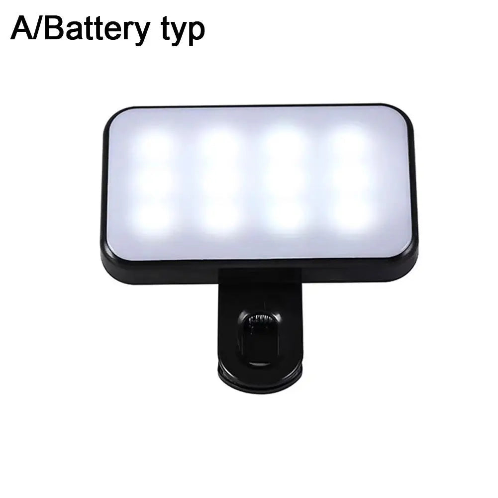 Pocket LED Selfie Light for Iphone Ipad Mobile Phone Laptop Clip Flash Fill Video Photo Ringlight Photography Lamp