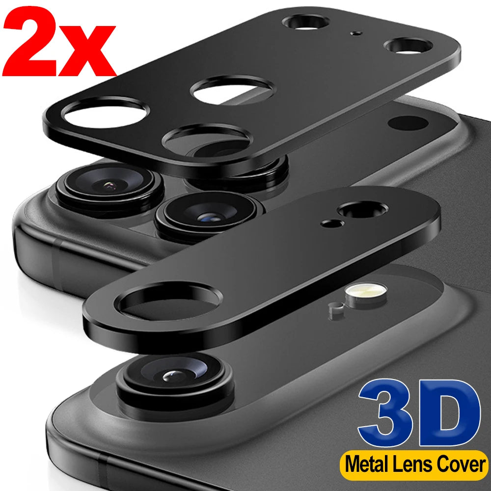 Housse d'objectif d'appareil photo en alliage d'aluminium en métal pour Iphone 17/17 Pro/17 Air/17 Promax Dureté Anti-rayures Autocollants d'appareil photo antichoc