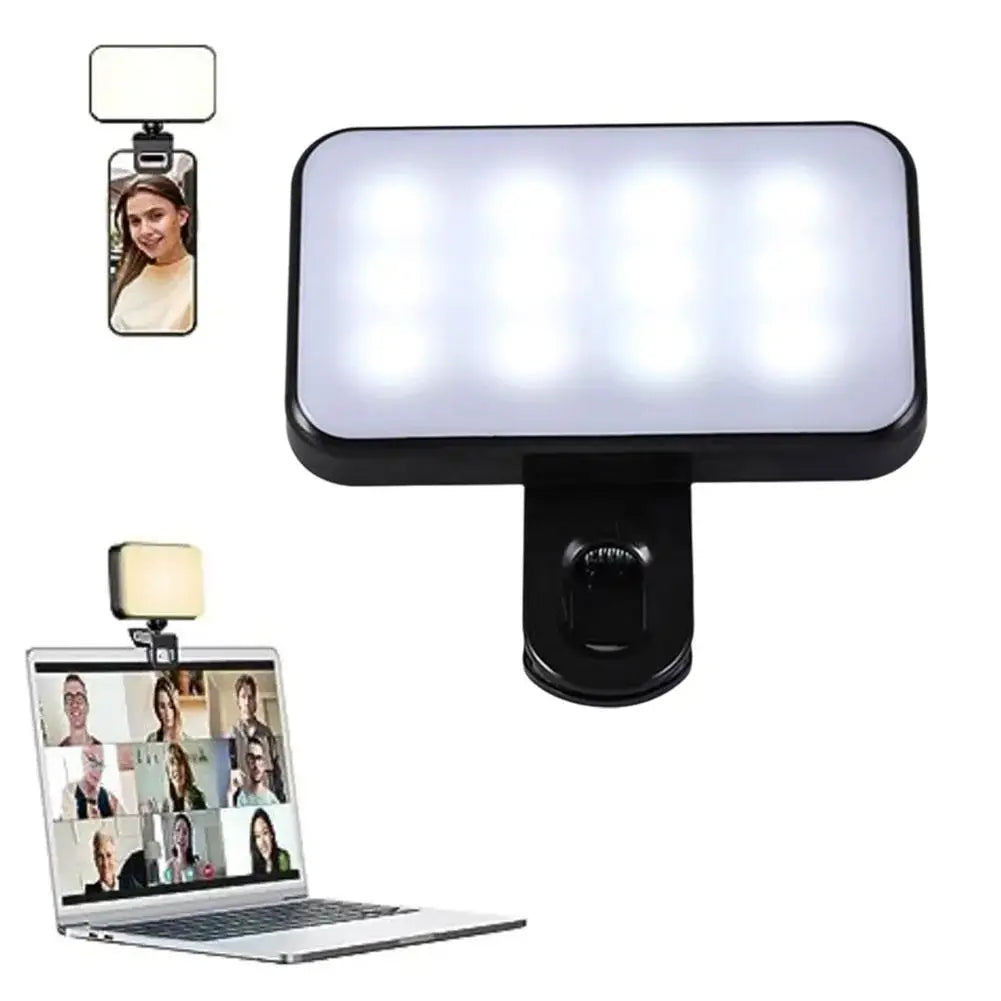 Pocket LED Selfie Light for Iphone Ipad Mobile Phone Laptop Clip Flash Fill Video Photo Ringlight Photography Lamp