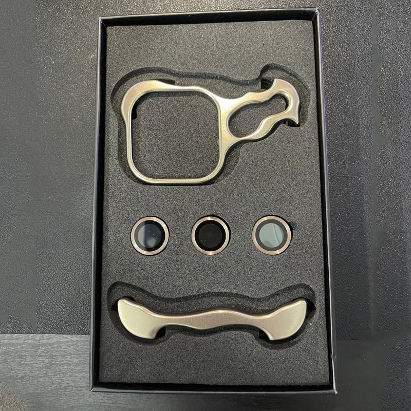 Coque de téléphone pare-chocs en alliage d'aluminium irrégulier de luxe pour Iphone 12 13 14 15 16 17 Pro Max 17Air Lens Film Protection Metal Cover