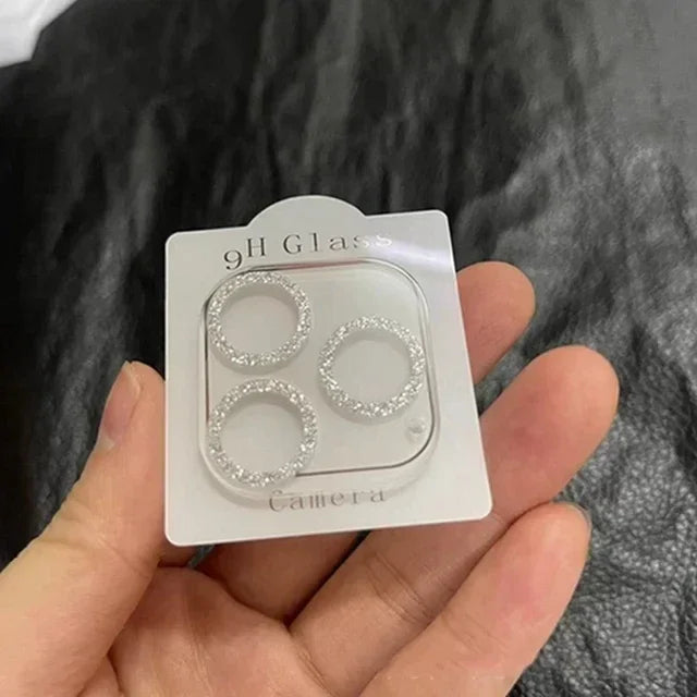 Étui de protection d'objectif d'appareil photo transparent Bling Glitter Diamond pour Iphone 15 14 13 12 17 16 Pro Max Mini plus 16Pro 15Pro 16Promax