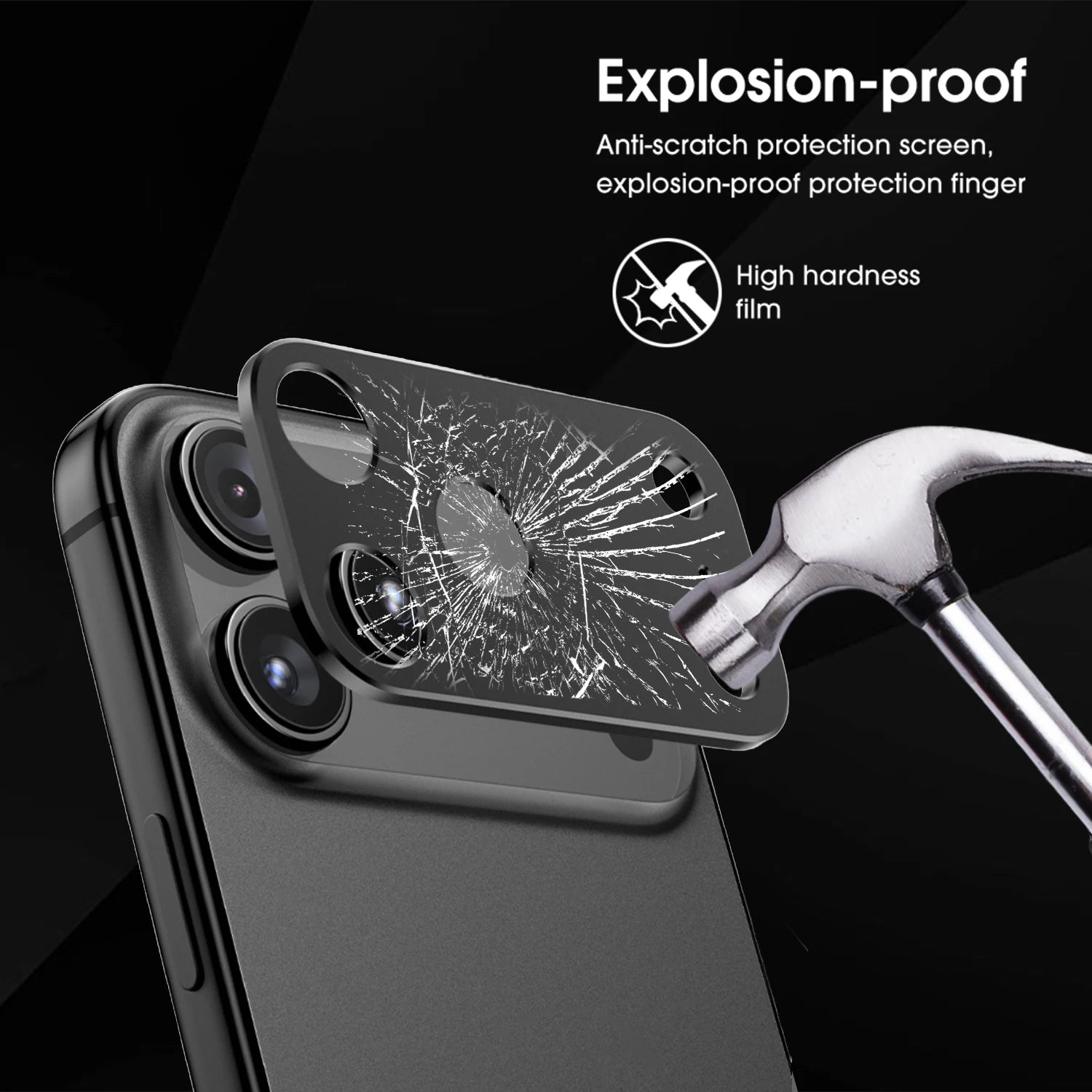 Housse d'objectif d'appareil photo en alliage d'aluminium en métal pour Iphone 17/17 Pro/17 Air/17 Promax Dureté Anti-rayures Autocollants d'appareil photo antichoc