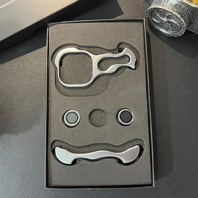 Coque de téléphone pare-chocs en alliage d'aluminium irrégulier de luxe pour Iphone 12 13 14 15 16 17 Pro Max 17Air Lens Film Protection Metal Cover