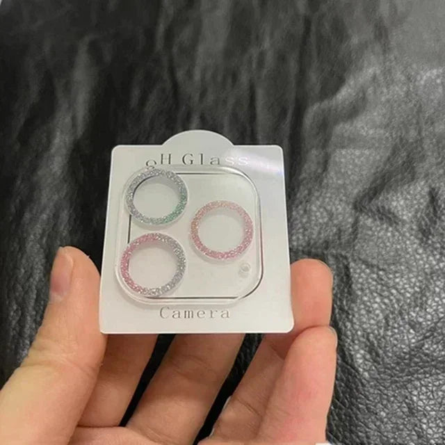 Étui de protection d'objectif d'appareil photo transparent Bling Glitter Diamond pour Iphone 15 14 13 12 17 16 Pro Max Mini plus 16Pro 15Pro 16Promax