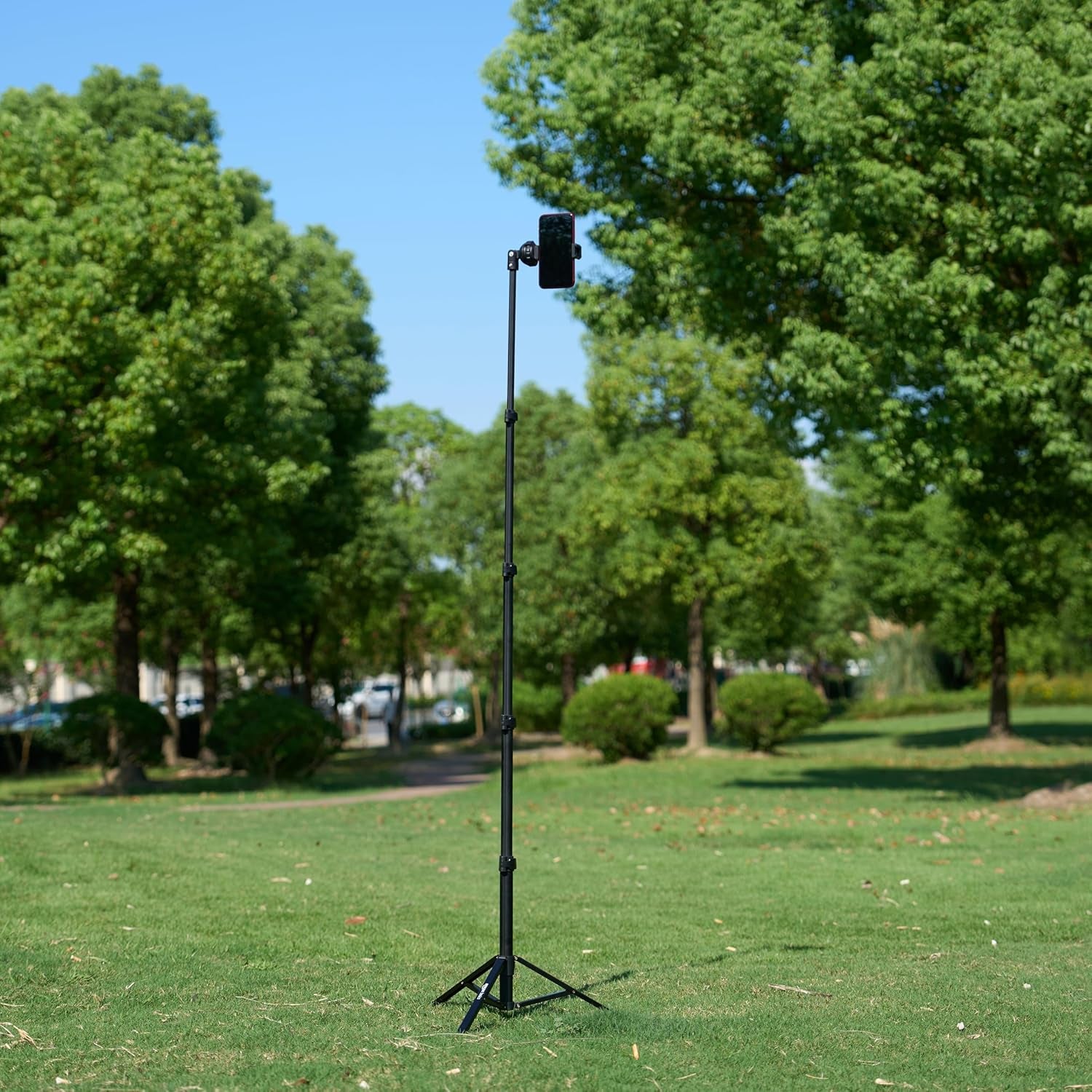 Trépied Pour Iphones Extensible Jusqu’À 162 Cm Avec Fonctions Perche À Selfie Et Trépied, Noir