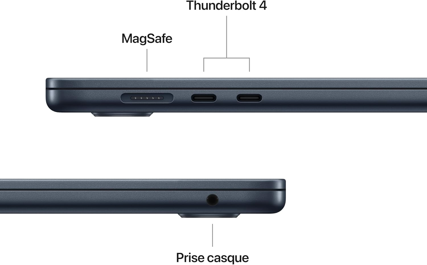 Macbook Air 15 Pouces Ordinateur Portable Avec Puce M4 : Conçu Pour  Intelligence, Écran Liquid Retina De 15,3 Pouces, Mémoire Unifiée De 16 Go, Stockage SSD De 256 Go, Touch ID ; Minuit