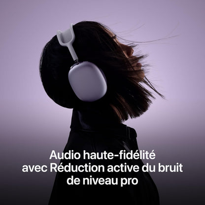 Airpods Max Casque Circum-Auriculaire Sans Fil, Réduction Active Du Bruit De Niveau Pro, Mode Transparence, Audio Spatial Personnalisé, Recharge USB C, Minuit