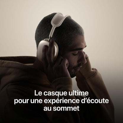 Airpods Max Casque Circum-Auriculaire Sans Fil, Réduction Active Du Bruit De Niveau Pro, Mode Transparence, Audio Spatial Personnalisé, Recharge USB C, Minuit