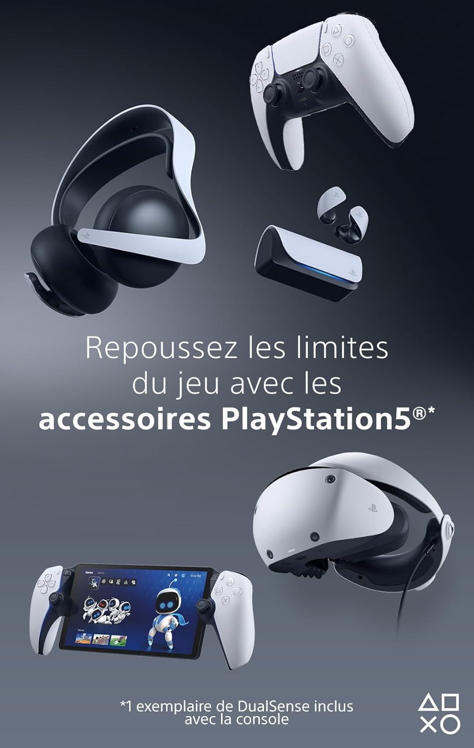 Sony, 5 Édition Standard, PS5 Avec 1 Manette Sans Fil Dualsense, Couleur : Blanche