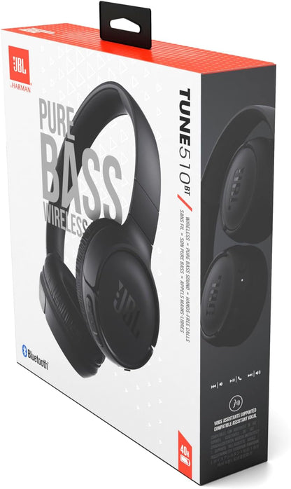 TUNE 510BT – Casque Supra-Auriculaire Sans Fil – Equipé De La Technologie Bluetooth – Connection Multi-Points – Léger, Confortable Et Pliable – Jusqu’À 40 Hrs D’Écoute – Noir