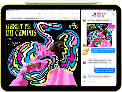 Ipad Avec Puce A16 : Écran Liquid Retina 11 Pouces, 128 Go, Wi-Fi 6, Caméras Avant/Arrière 12 Mpx, Touch ID, Autonomie D’Une Journée – Argent
