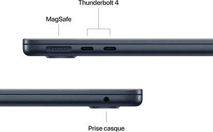 Macbook Air 13 Pouces Ordinateur Portable Avec Puce M4 : Conçu Pour  Intelligence, Écran Liquid Retina De 13,6 Pouces, Mémoire Unifiée De 16 Go, Stockage SSD De 256 Go, Touch ID ; Minuit