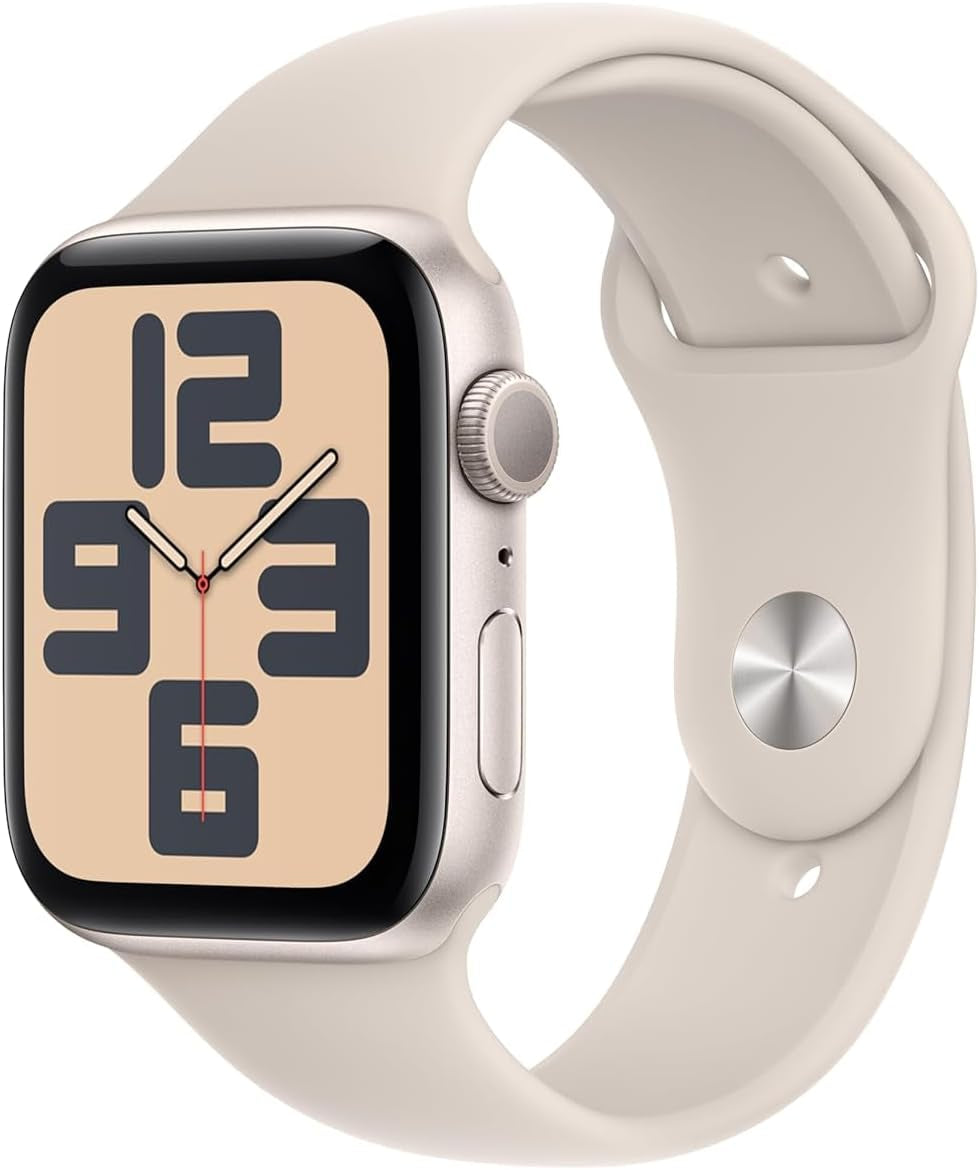 Watch SE (2E Génération, 2023) [GPS 40 Mm] Montre Intelligente Avec Boîtier En Aluminium Starlight Avec Bracelet Sport Starlight S/M, Suivi De Fitness Et De Sommeil, Détection D'Accident,