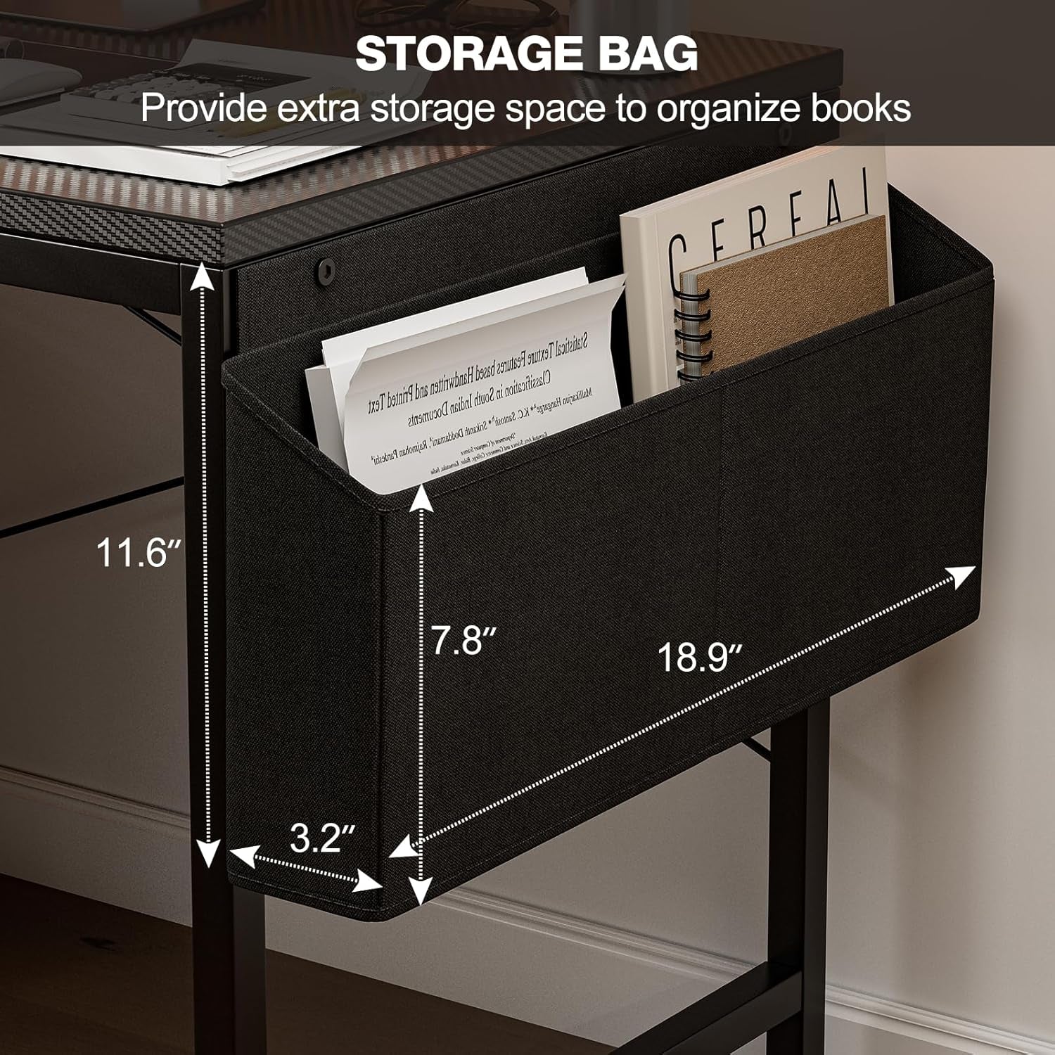 Grandder ​Bureau Gaming LED, 100Cm Bureau D'Ordinateur Avec Étagères Réversibles, Tiroir De Stockage, Prise Murale Intégrée, Design Moderne Pour Maison Et Bureau Noir